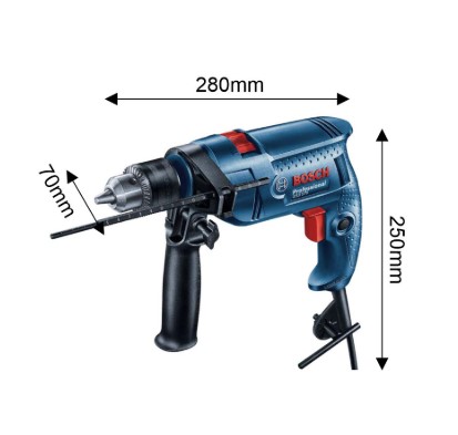Bosch GSB 570 Professional Impact Drill – Compact Impact Drill for Drilling in Concrete, Steel, and Wood for Professional and Home Applications